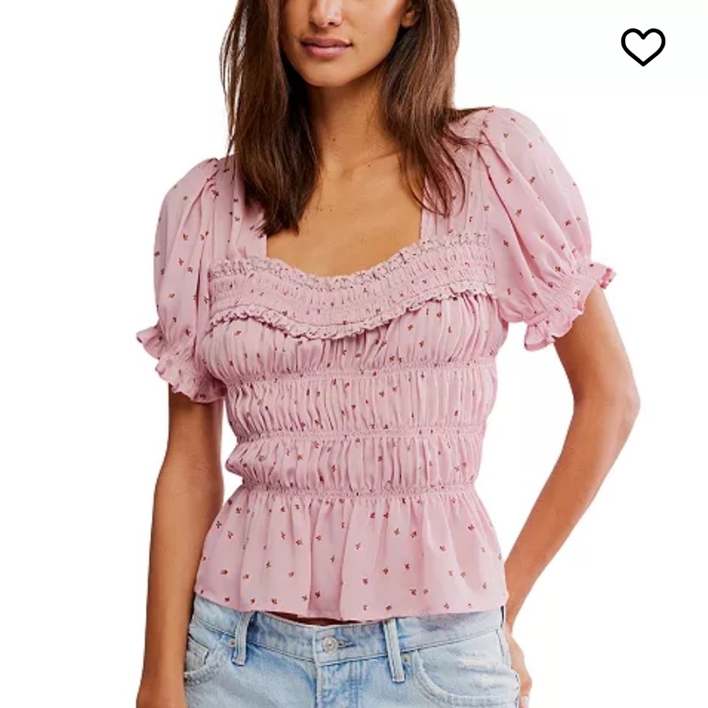 NWT Free People pink blouse
